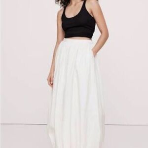 Banana Republic White Midi Skirt